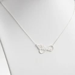 Script Name Sterling Silver Infinity Necklace