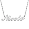 Script Name with Outline Sterling Silver Necklace