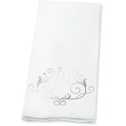 Scroll Initial Foil Stamped Disposable Hand Towels