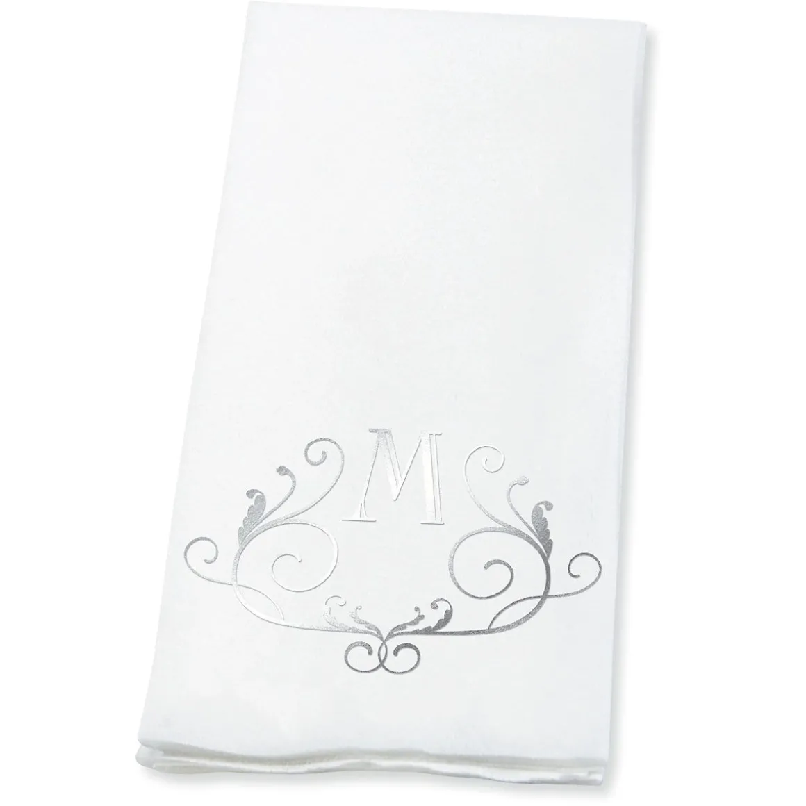 Scroll Initial Foil Stamped Disposable Hand Towels