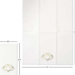 Scroll Initial Foil Stamped Disposable Hand Towels