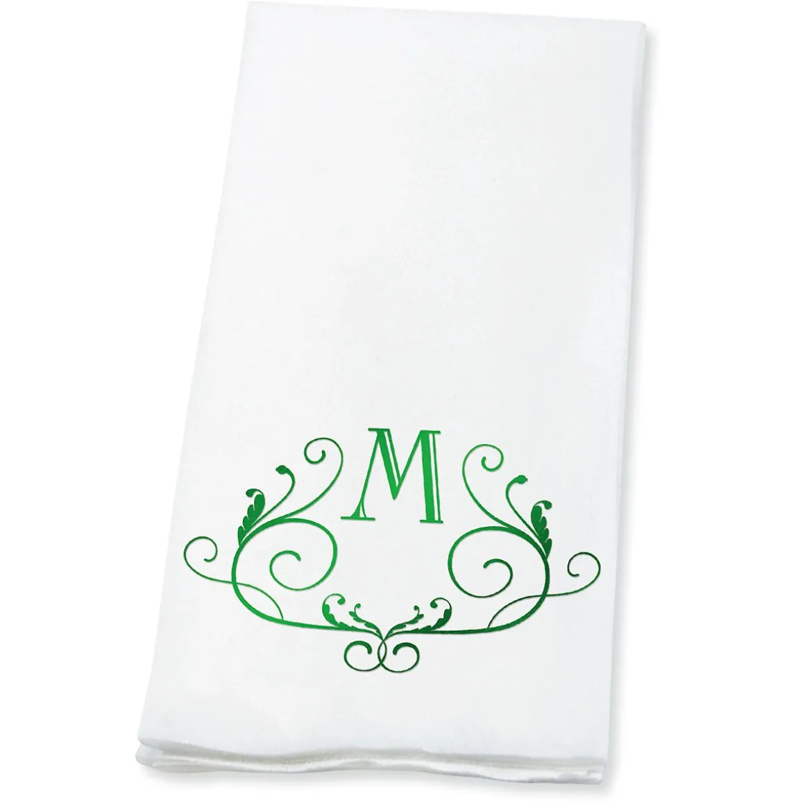 Scroll Initial Foil Stamped Disposable Hand Towels