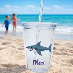 Shark Acrylic Personalized Beverage Cup