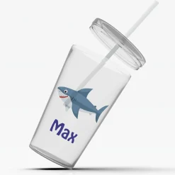 Shark Acrylic Personalized Beverage Cup