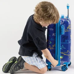Sharks Personalized Hard Shell Rolling Luggage for Kids