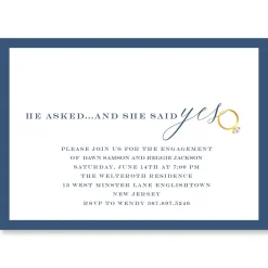 She said yes Personalized Invitations