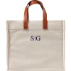 Signature Canvas Tote with Initial Line