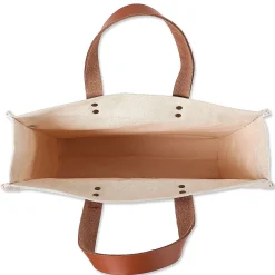 Signature Canvas Tote with Initial Line