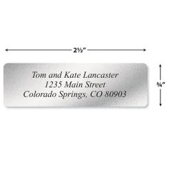 Silver Foil Standard Rolled Address Labels