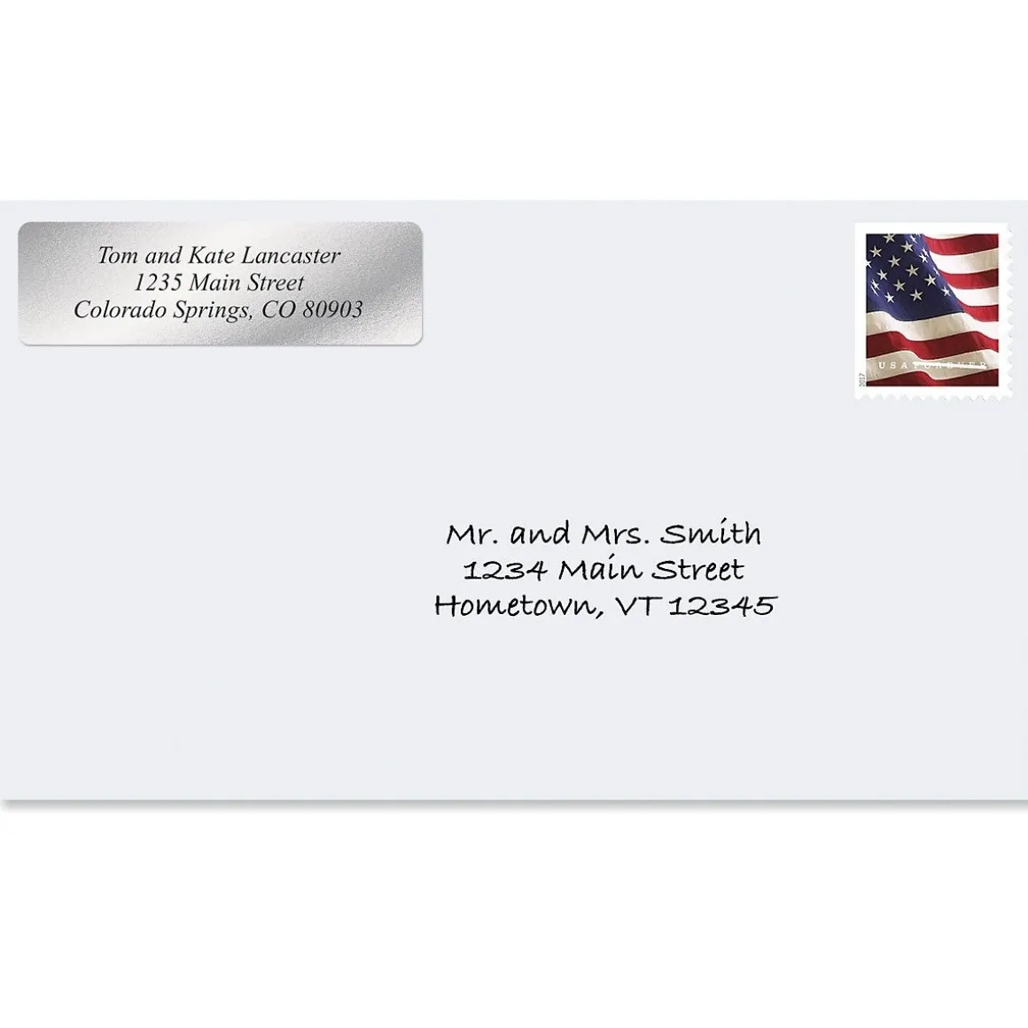 Silver Foil Standard Rolled Address Labels