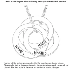 Silver Interlocking Rings Personalized Necklace