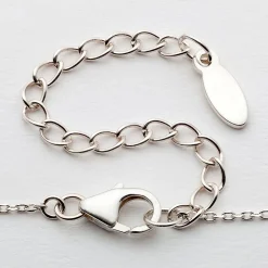 Silver Interlocking Rings Personalized Necklace