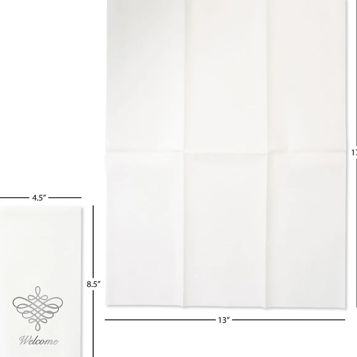 Silver Scroll Disposable Hand Towels