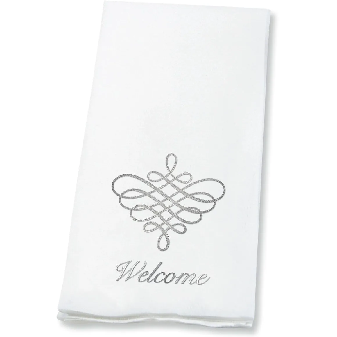 Silver Scroll Disposable Hand Towels