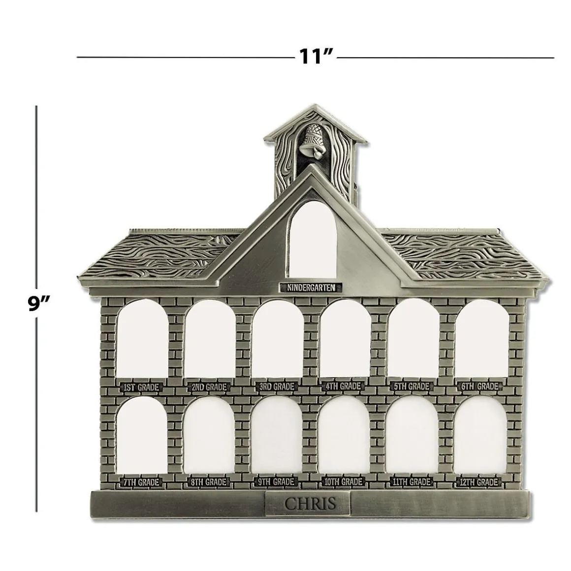 Silver Tone Personalized Schoolhouse Frame