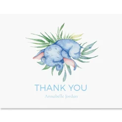 Sleeping Elephant Personalized Thank You Cards