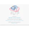 Sleepy Elephant Personalized Shower Invitations