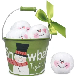 Snowball Fight Personalized Bucket