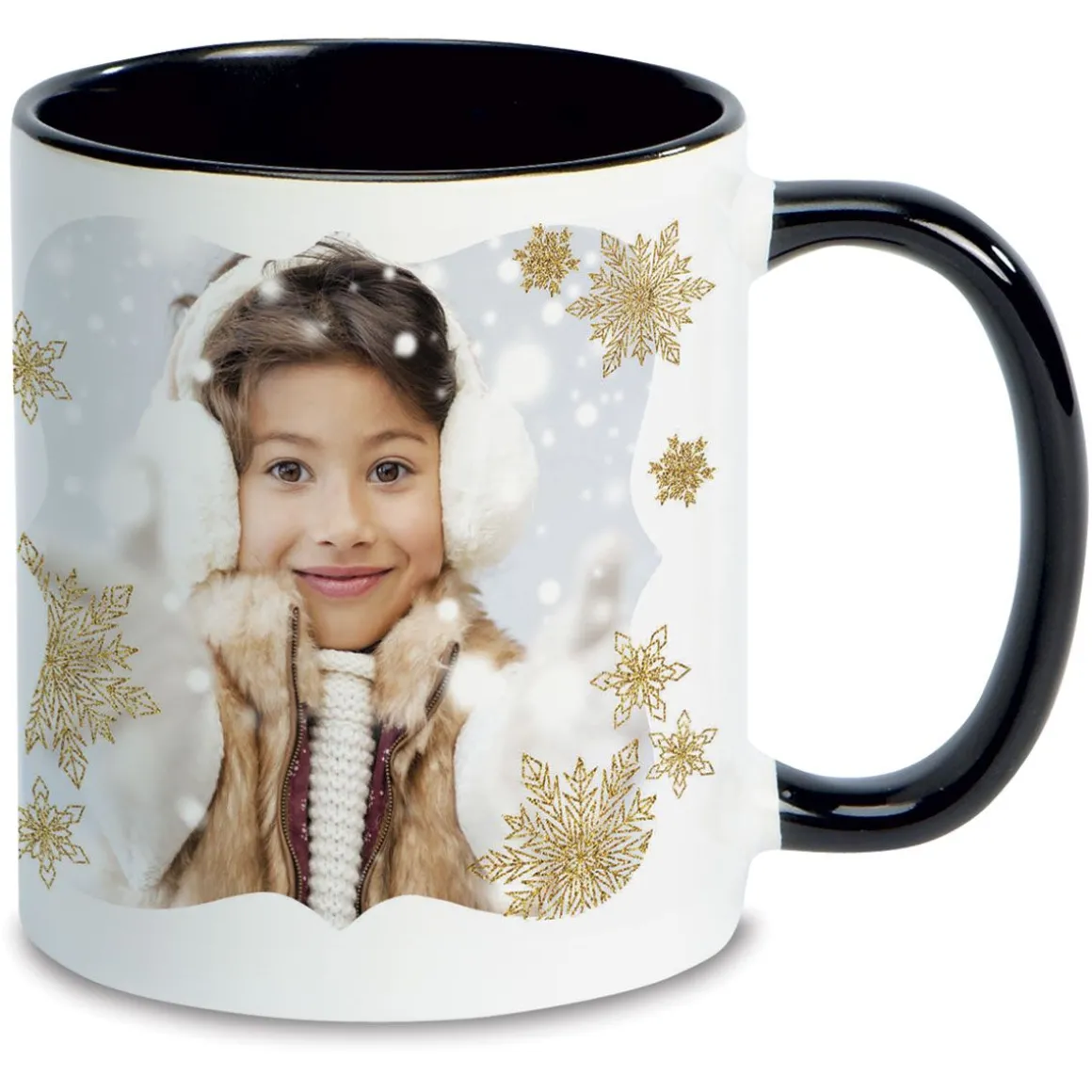 Snowflake Ceramic Photo Mug