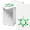 Snowflake Initial Foil Stamped Disposable Hand Towels