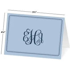 Solid Monogram Note Cards