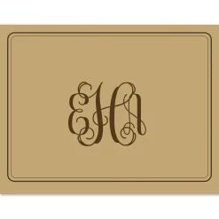 Solid Monogram Note Cards