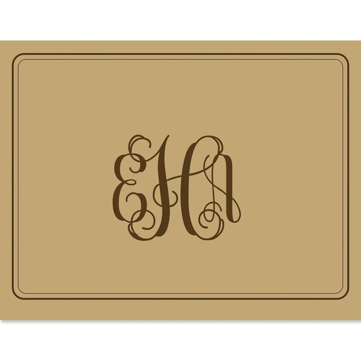 Solid Monogram Note Cards