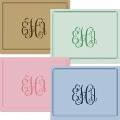 Solid Monogram Note Cards