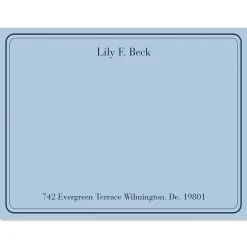 Solid Personalized Correspondence Cards