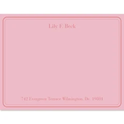 Solid Personalized Correspondence Cards