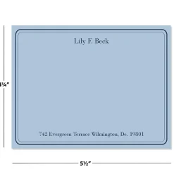 Solid Personalized Correspondence Cards