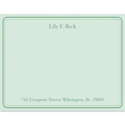 Solid Personalized Correspondence Cards