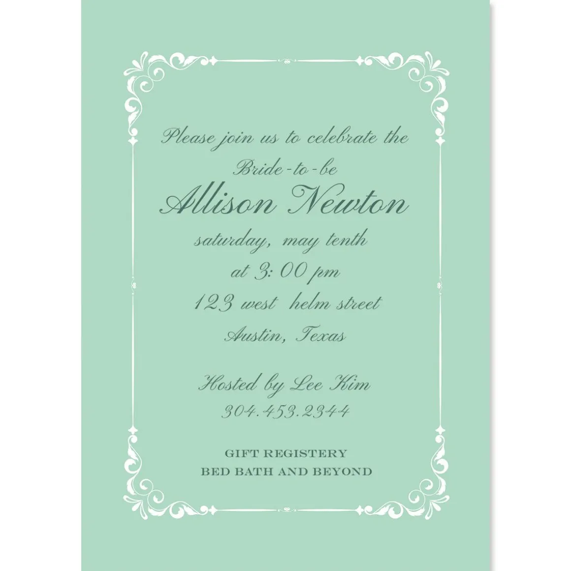 Splendor Personalized Invitations