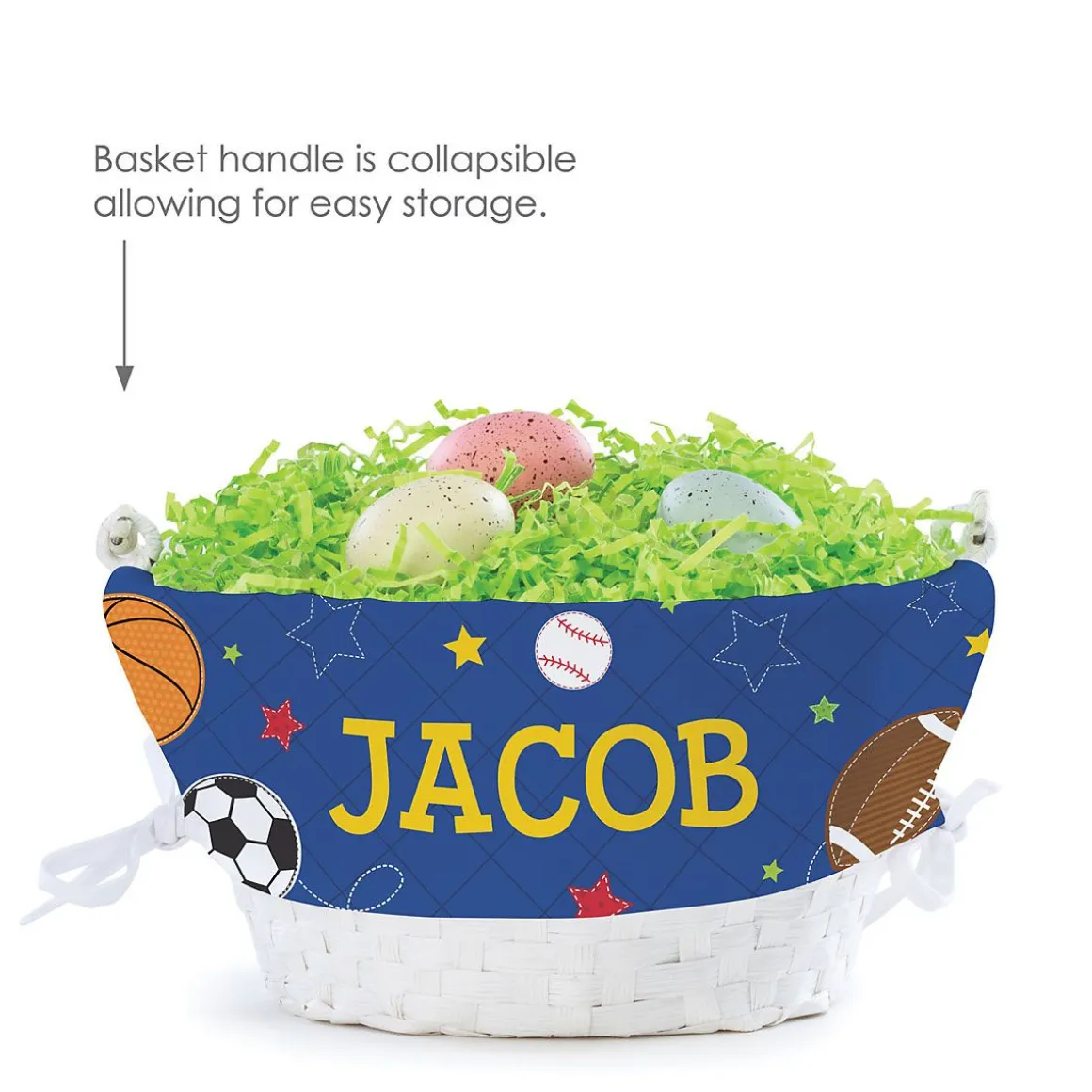 Sports Easter Basket with Personalized Liner