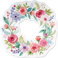 Spring Florals Wreath Plaque