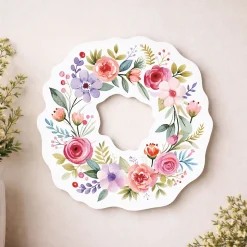 Spring Florals Wreath Plaque