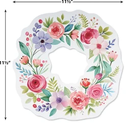 Spring Florals Wreath Plaque