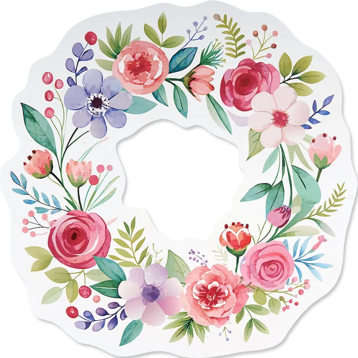 Spring Florals Wreath Plaque