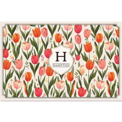 Spring Tulip Paper Personalized Placemat Pad