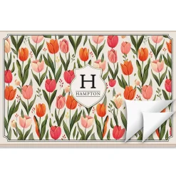 Spring Tulip Paper Personalized Placemat Pad