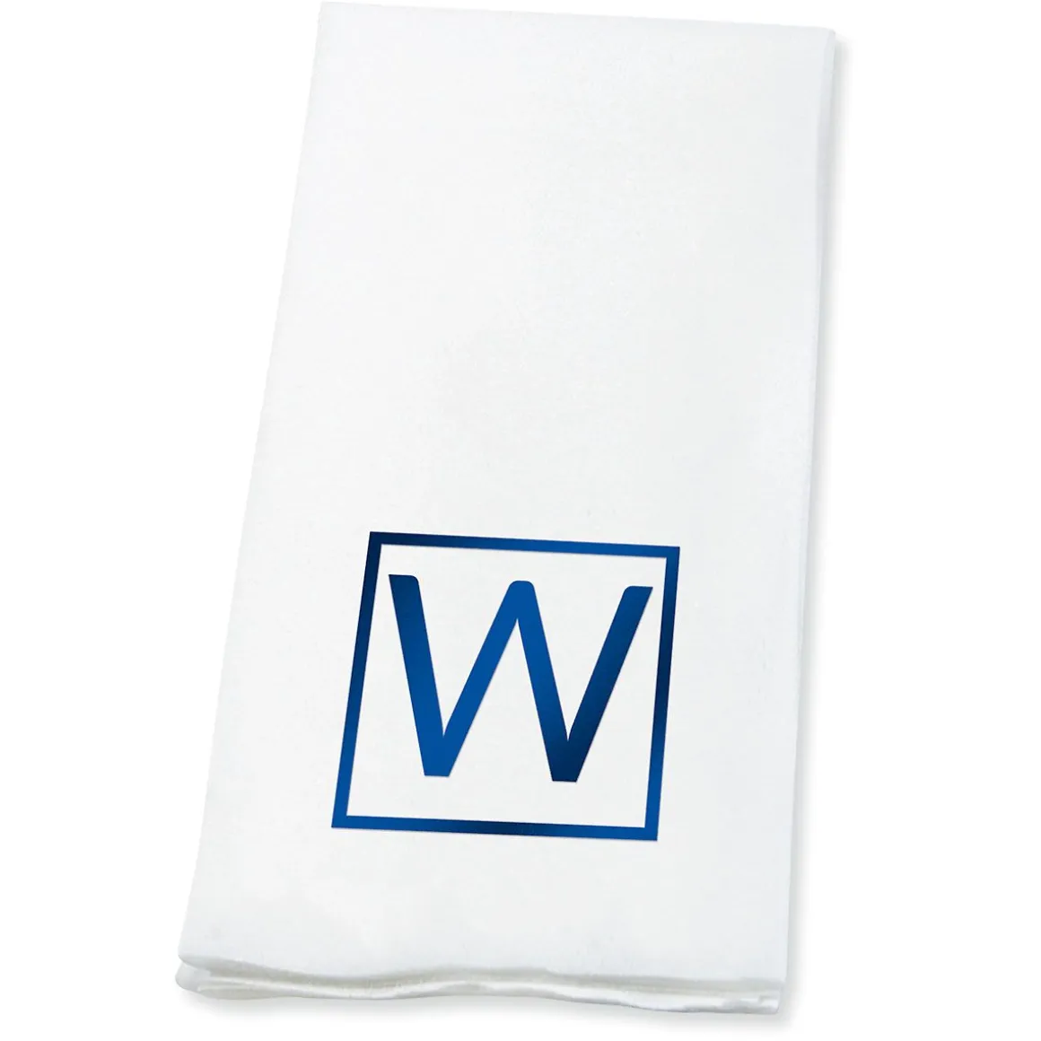 Square Initial Foil Stamped Disposable Hand Towels