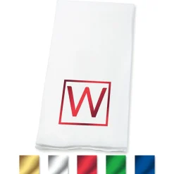 Square Initial Foil Stamped Disposable Hand Towels