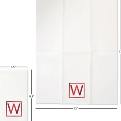 Square Initial Foil Stamped Disposable Hand Towels