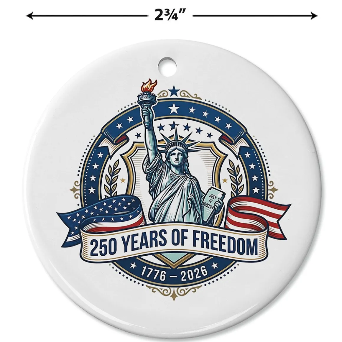 Statue of Liberty Round Ornament