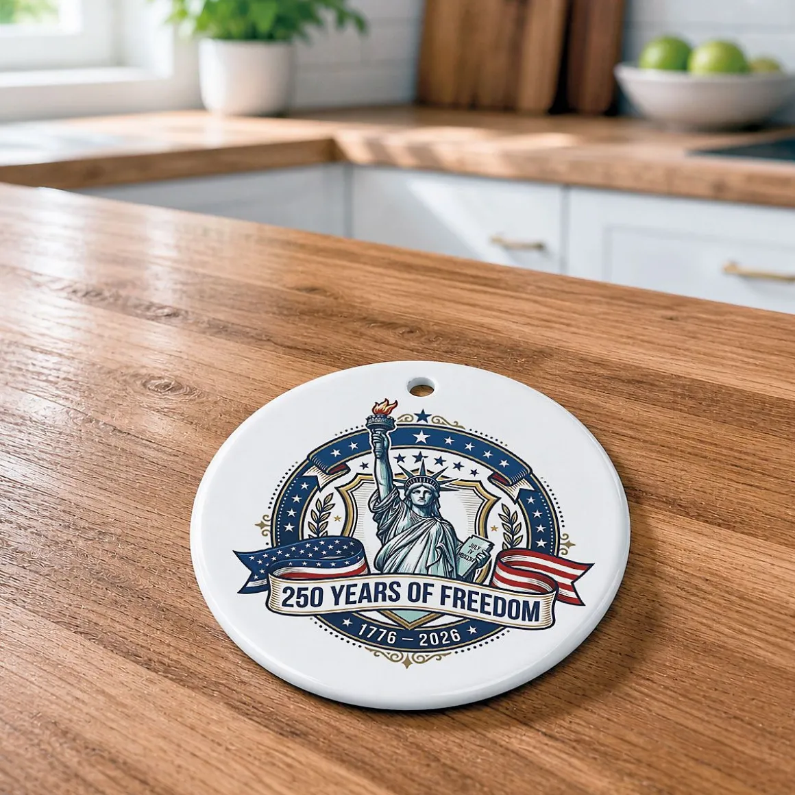 Statue of Liberty Round Ornament