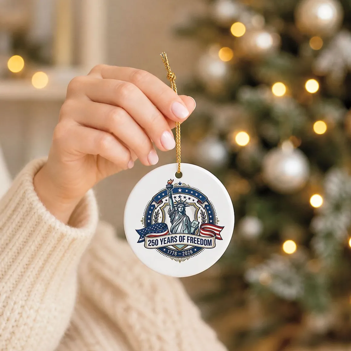 Statue of Liberty Round Ornament