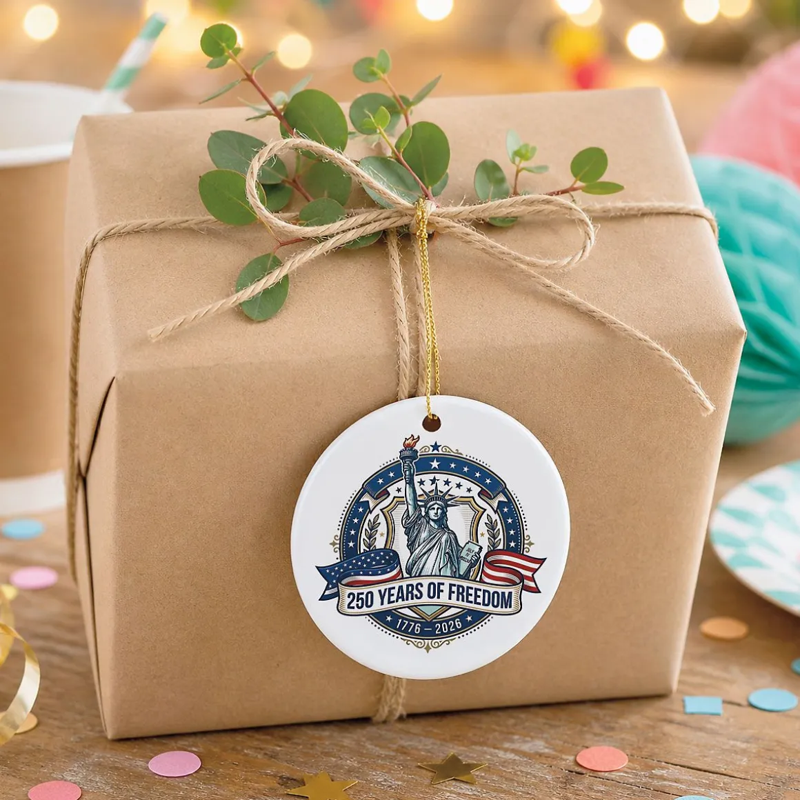 Statue of Liberty Round Ornament