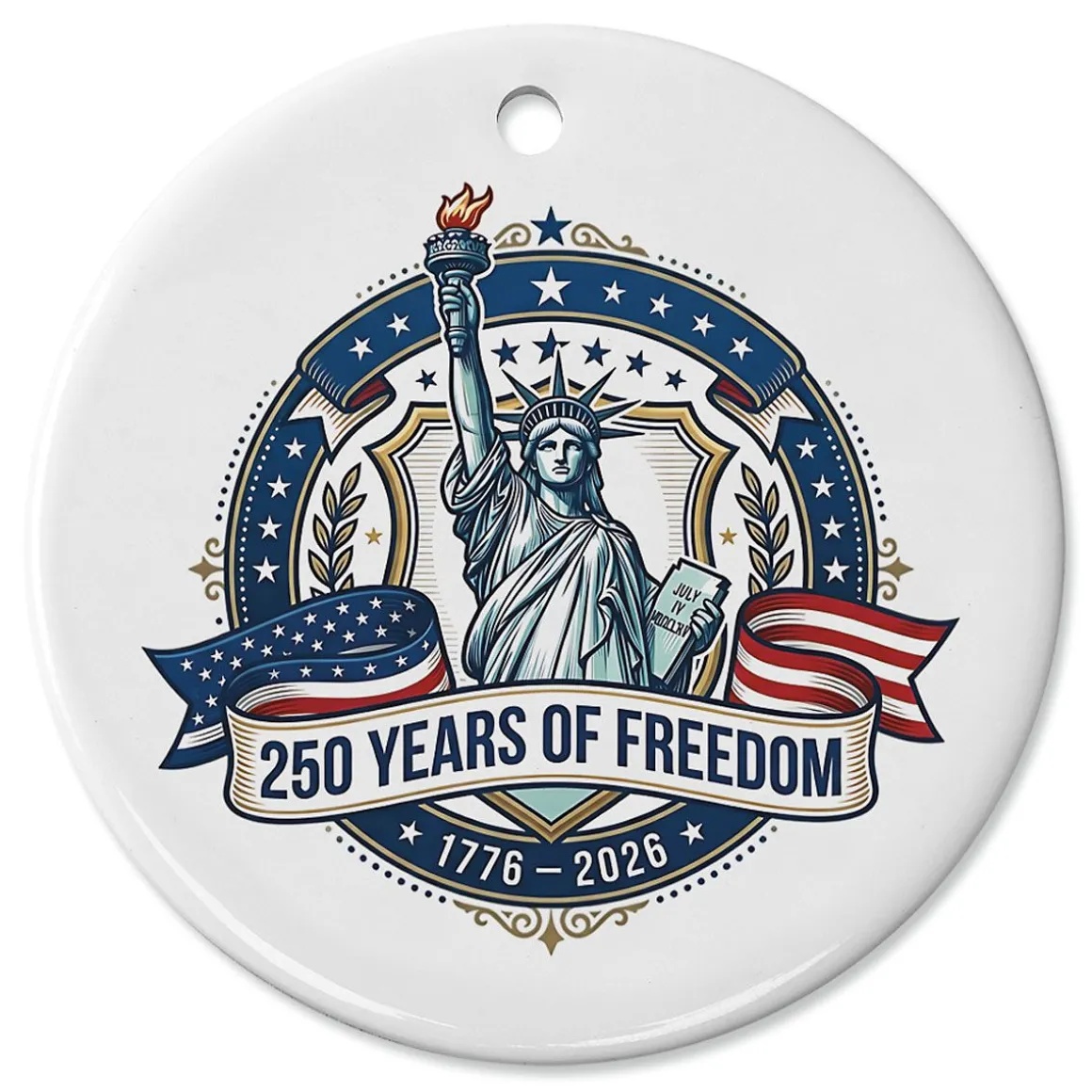 Statue of Liberty Round Ornament