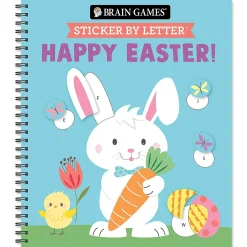 Sticker by Letter Happy Easter Book Brain Games®