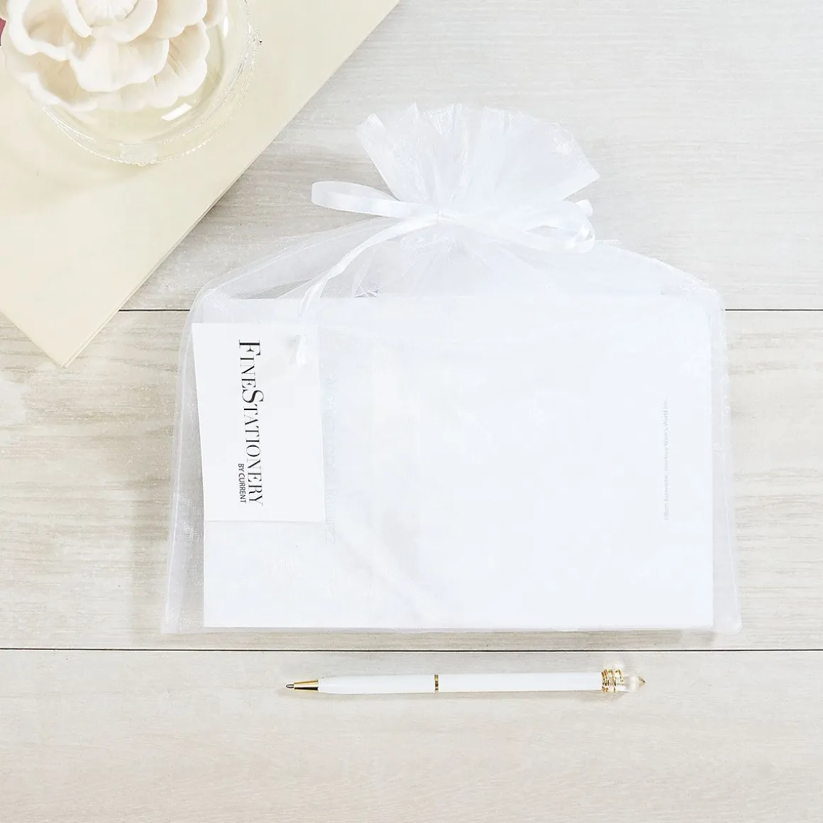 Stripes Monogram Note Cards